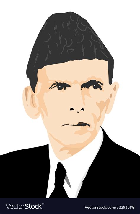 Quaid-e-azam muhammad ali jinnah 25th december Vector Image