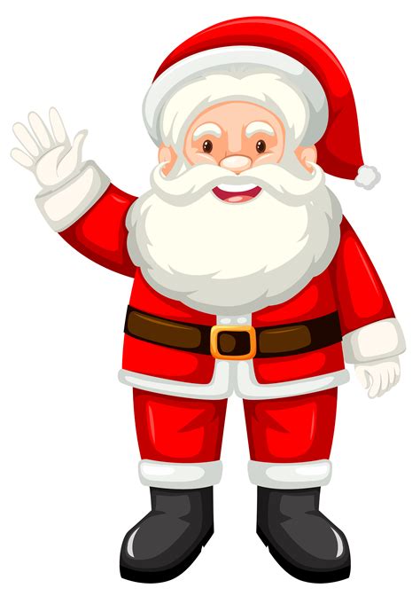 A happy santa claus on white backgroud 299375 Vector Art at Vecteezy