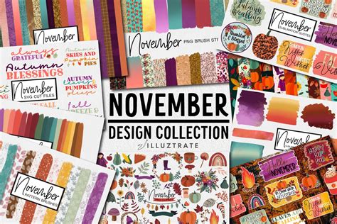 November Design Collection | Illustrator Graphics ~ Creative Market