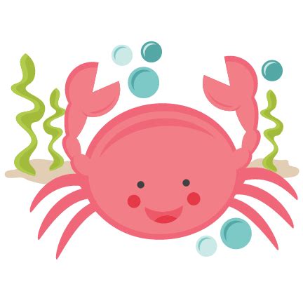 Smiling Crab SVG scrapbook cut file cute clipart files for silhouette cricut pazzles free svgs ...