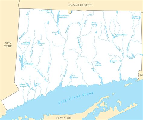 Connecticut Rivers And Lakes • Mapsof.net