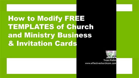 VIDEO: How to modify the FREE Templates for Church Business and ...