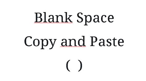 Blank Space Copy and Paste - Psfont tk