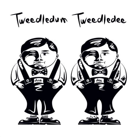 Tweedledum And Tweedledee Illustrations, Royalty-Free Vector Graphics & Clip Art - iStock