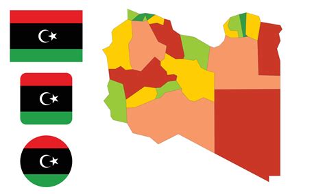 Map and flag of Libya 8212156 Vector Art at Vecteezy