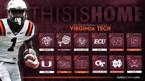 Virginia Tech football schedule released for the 2016 season