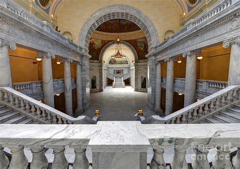 Utah State Capitol Interior Steps Photograph by Gary Whitton