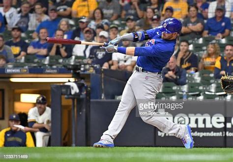 Chicago Cubs Outfield Ian Happ hits a two-run home run in the top of ...