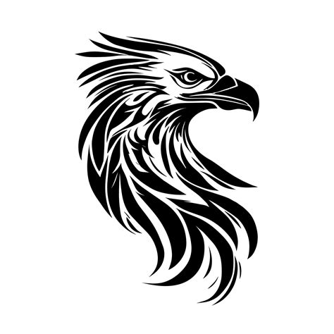 Eagle tribal tattoo design representing strength and freedom in its intricate lines and curves ...