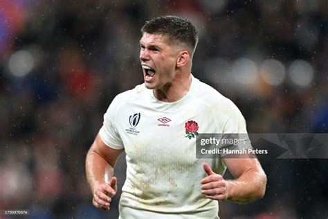 Owen Farrell of England reacts during the Rugby World Cup France 2023... News Photo - Getty Images