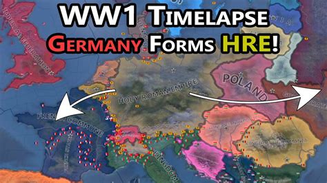 Great War Redux Germany Forms the HRE - WW1 HOI4 Timelapse - YouTube