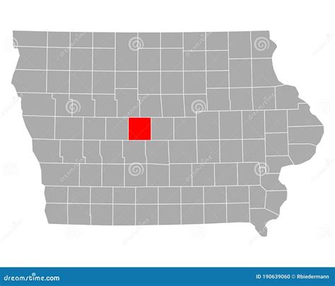 Map of Boone in Iowa stock vector. Illustration of gray - 190639060