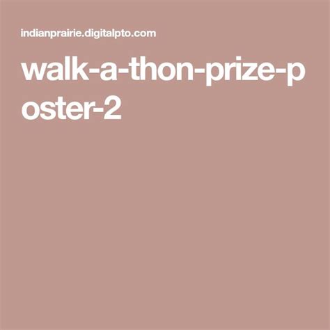 walk-a-thon-prize-poster-2 | Prizes, Poster, Walking