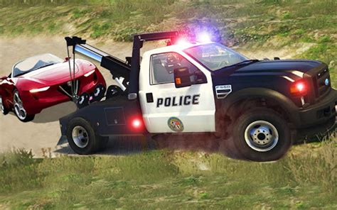 Offroad Police 4x4 Tow Truck Trailer Rescue for PC Windows or MAC for Free