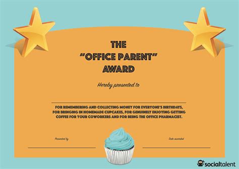 20 Hilarious Office Awards To Embarrass Your Colleagues | Socialtalent - Free Printable Funny ...