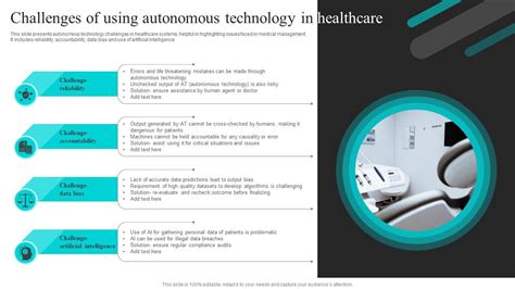 Challenges Of Using Autonomous Technology In Healthcare PPT PowerPoint