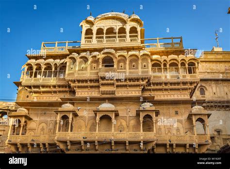 Jaisalmer Fort yellow limestone architecture. Jaisalmer Fort known as the Golden Fort is a ...