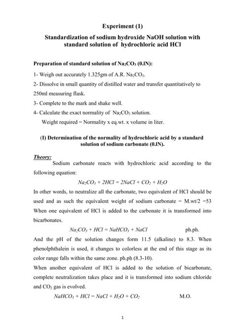 Titration Of Naoh And Hcl Using Methyl Orange at Leonard Auger blog