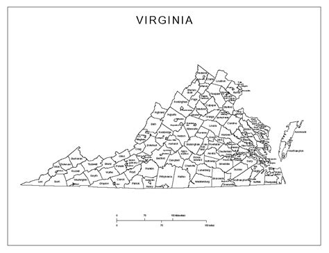 Virginia County Map Printable