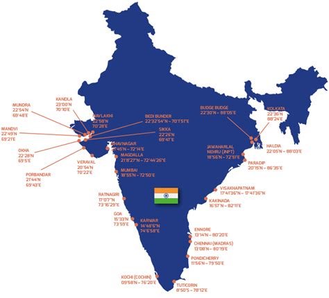 India Sea Ports Map