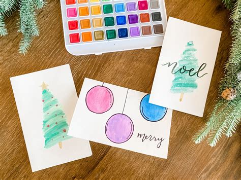 Watercolor Christmas Cards (Such a Fun DIY!)