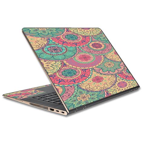 Skins Decals For Hp Spectre X360 13T 13.3" Laptop Vinyl Wrap / Circle Mandala Design Pattern ...