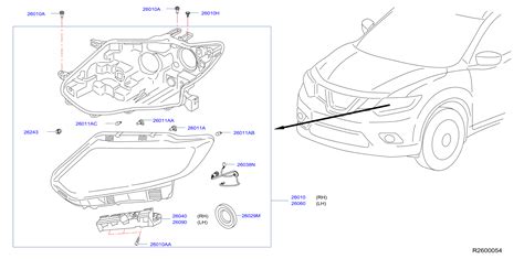 Nissan Kicks Headlight Wiring Harness. Wiring Harness for Headlight - 26038-5HA0A - Genuine ...