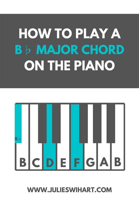 How to play a b flat major chord on the piano – Artofit