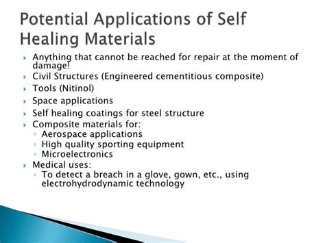 Self healing Materials