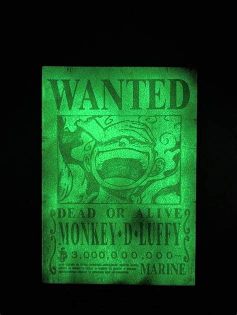 LUFFY WANTED POSTER Monkey D Luffy Wooden Engraved Anime - Etsy UK