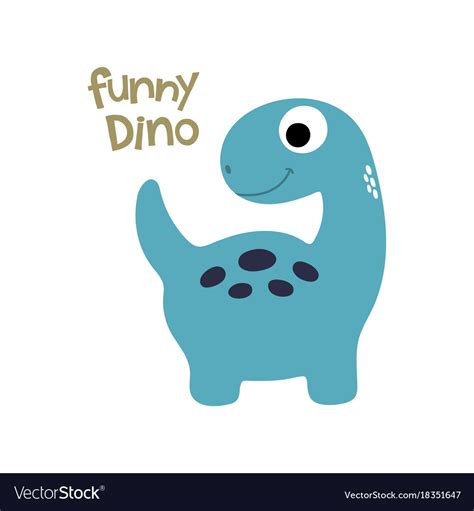 Cute dino Royalty Free Vector Image - VectorStock