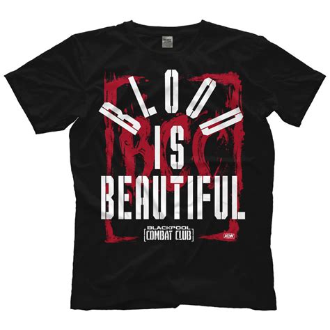 AEW - Blackpool Combat Club "Blood is Beautiful" T-Shirt – WrestlingStore.co.uk