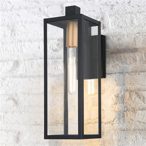 Modern Outdoor Wall Light Black 17.25 Inches Tall | 1838-GDBK | Destination Lighting