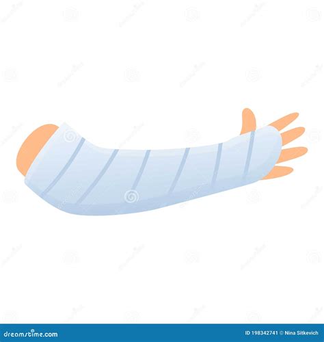 Hand Injury Bandage Icon, Cartoon Style Stock Vector - Illustration of ...