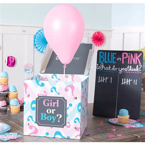 Small Pink & Blue Gender Reveal Box 11 1/2in | Party City