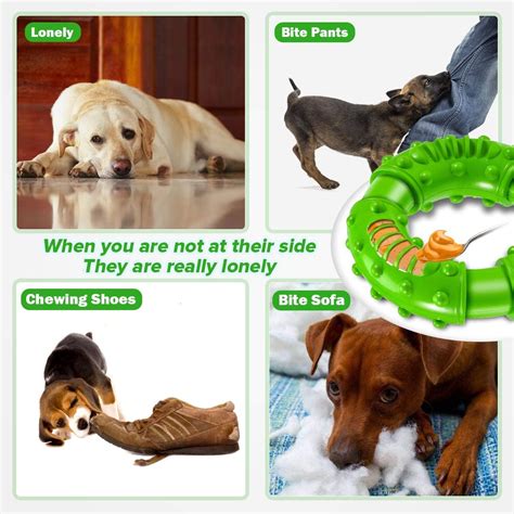 Dog Toys for Aggressive Chewers Large Breed, Non-Toxic Natural Rubber ...