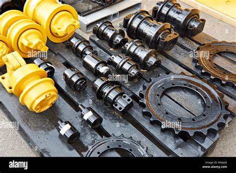 Spare parts for chassis of construction machinery Stock Photo - Alamy