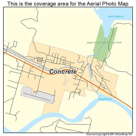 Aerial Photography Map of Concrete, WA Washington