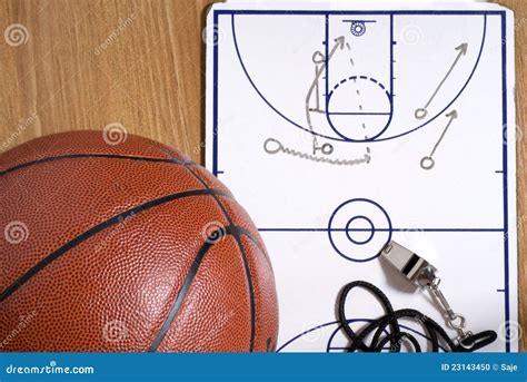 Basketball, Whistle Clipboard Alley-oop Play Stock Photo - Image of ...