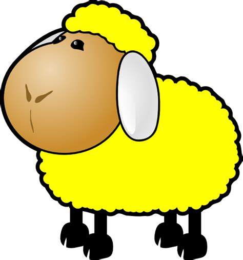 Yellow Sheep Clip Art at Clker.com - vector clip art online, royalty ...