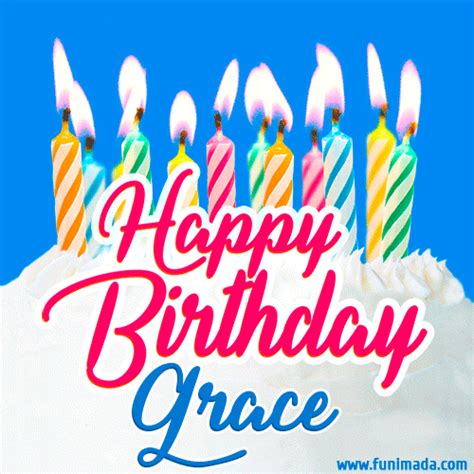 Happy Birthday Grace GIFs for Him - Download on Funimada.com