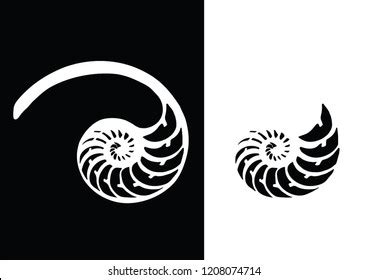 Logo Nautilus Black White Nautilus Shell Stock Illustration 1208074714 ...