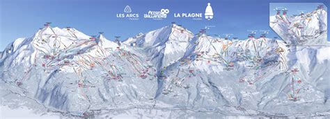 Les Arcs Piste Map / Trail Map