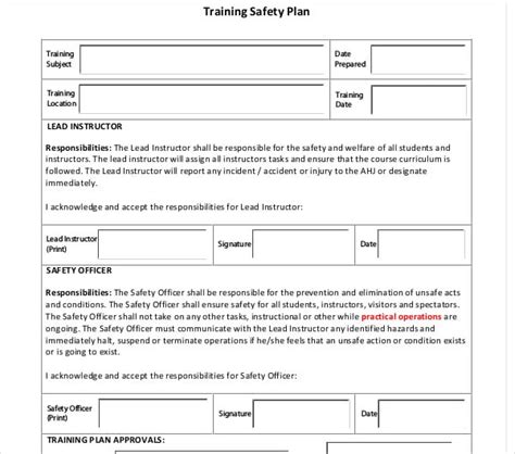 13+ Safety Training Plan Templates - Word | Google Docs | Apple Pages | PDF | | Free & Premium ...