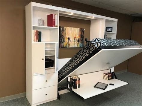 Vertical Queen Murphy Bed With Desk - Hanaposy