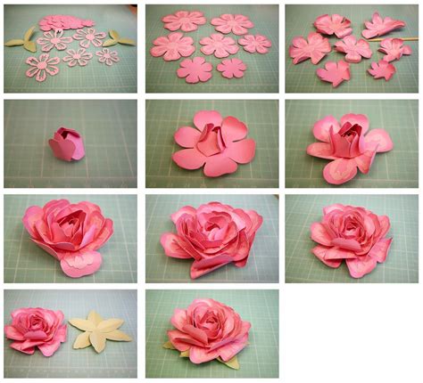 3D Paper Flowers Template - Printable Word Searches