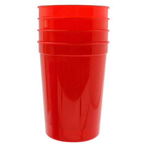 Celebrations 4 Plastic Cups Red - Walmart.com