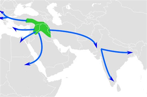 File:Diffusion of agriculture from the Fertile Crescent after 9000 BC ...