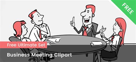 Business Meeting Clipart - Vector Characters