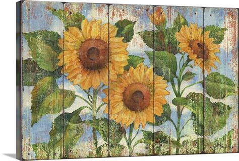 Summer Sunflowers -Distressed in 2021 | Sunflower wall art, Garden ...